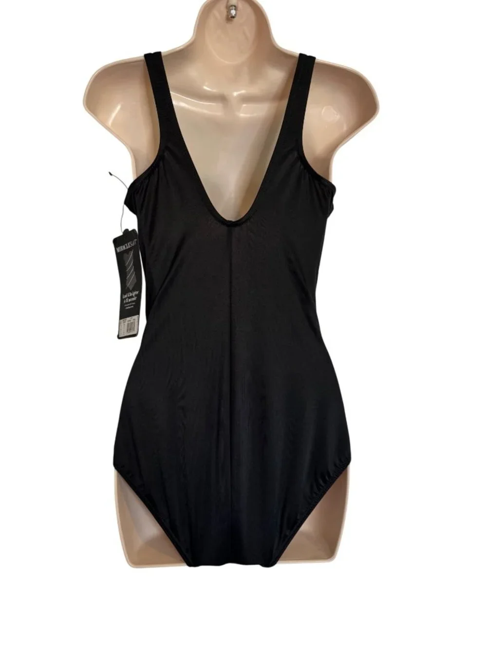 Miraclesuit Arden Size 10DD Black High Neck One Piece Swim NWT $178